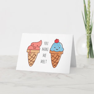 Du får mig att smälta hjärtans dag kort