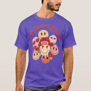 Du får mig att smälta retro smälter lycklig ansikt t shirt