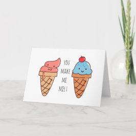 Du får mig att smälta Roligt Alla hjärtans dag Kort