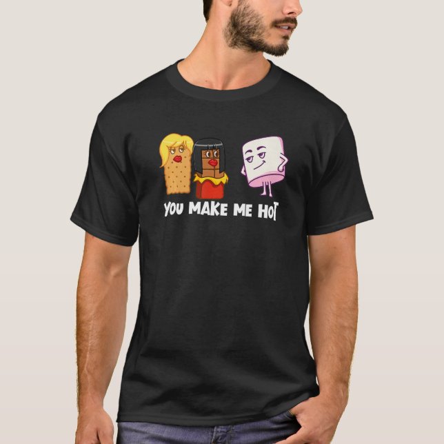 Du får mig het S'Mores Marshmallow Camping Smores T Shirt (Framsida)
