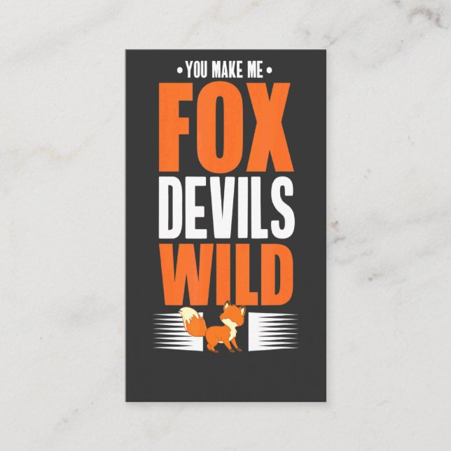 Du får mig till Foxdevils vilda engelska Tilläggskort (Framsida)