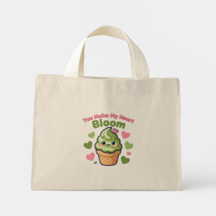 Du får mitt hjärta att blomma Söt Kawaii Matcha Mini Tygkasse