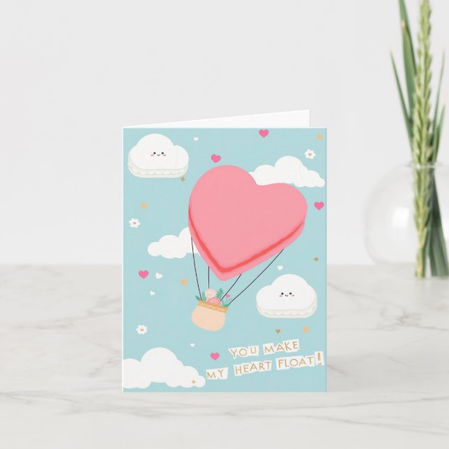 Du får mitt hjärta att Flyta - Valentine Tack Kort (Framsida)
