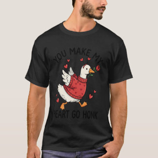 Du får mitt hjärta att gå Honk Alla hjärtans dag D T Shirt