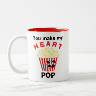 Du får mitt hjärta att kasta Valentineser Två-Tonad Mugg