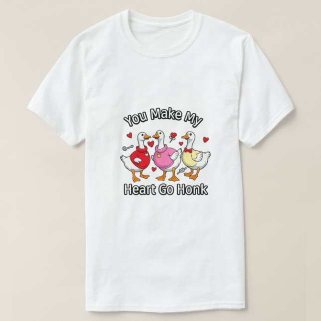 Du får mitt hjärta att tuta T-shirts (Design framsida)