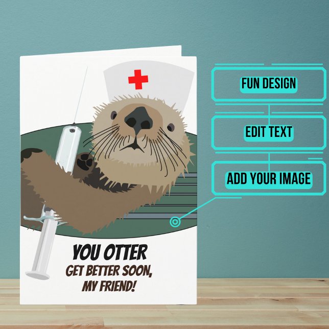 Du får snart bättre kort (Send this lovely card to your loved one who is brave in the face of an accident or illness.)