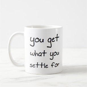 du får vad du får kaffemugg