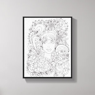 Du Färg Me Söt Premium Wrapped Canvas (glapp)
