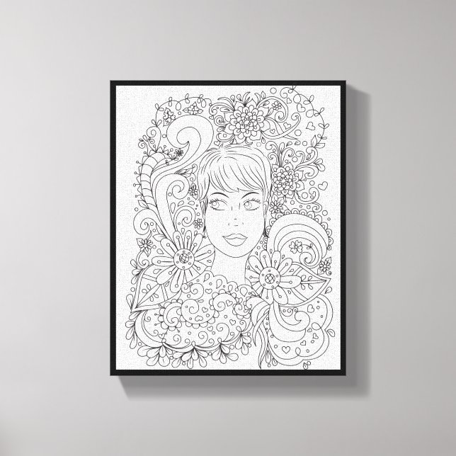 Du Färg Me Söt Premium Wrapped Canvas (glapp) (Framsida)