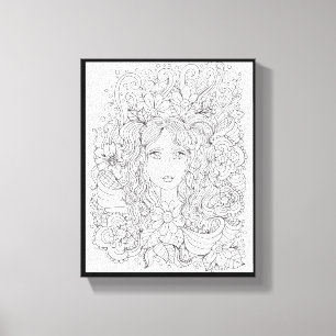 Du Färg Me Söt Premium Wrapped Canvas (glapp)