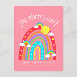 Du färg min värld | Kids Valentine Vykort
