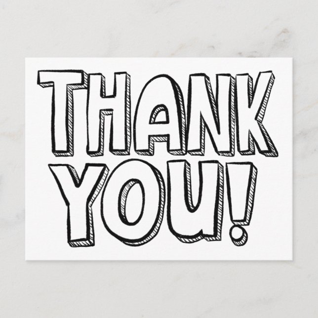 Du Färglägger Kul Handgjord Tack Postkort Vykort (Framsida)