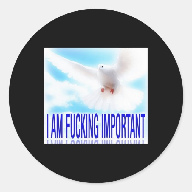 Du!! Fäst Runt Klistermärke (Framsida)