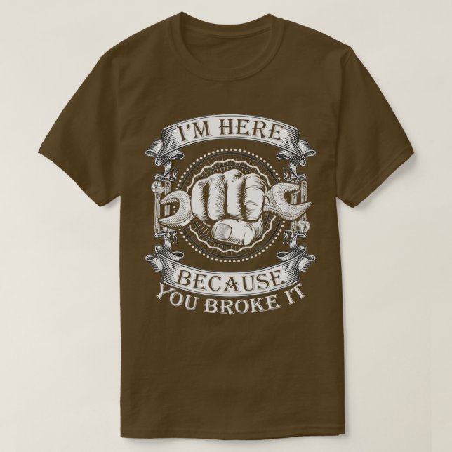 Du Fattiga den Handymannen, Wrench Car Mechanic T Shirt (Design framsida)