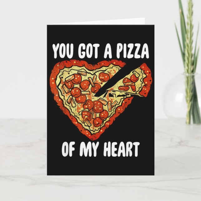 Du Fick En Pizza Av Mitt Hjärta Tröja Rolig Pizza  Kort (Framsida)