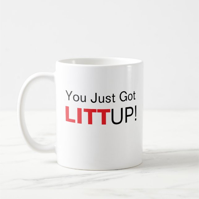 Du Fick Just En Uppstickare Mugg, Suits Koffekopp, Kaffemugg (Vänster)