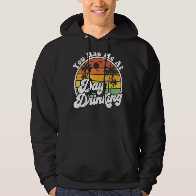 Du fick mig att dricka Retro Beach sommar Hoodie (Framsida)