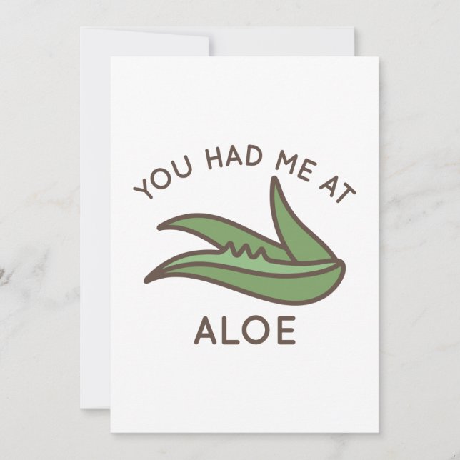 Du Fick Mig Med Aloe Tack Kort (Framsida)