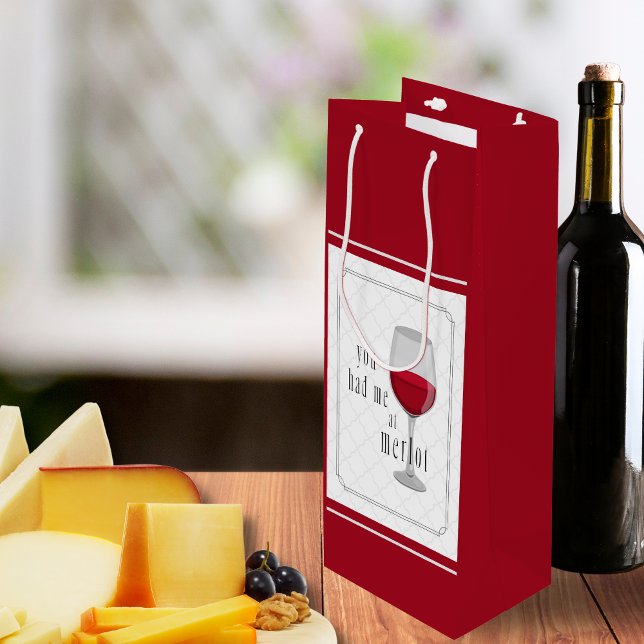 Du Fick Mig Med Merlot Presentpåse (Skapare uppladdad)