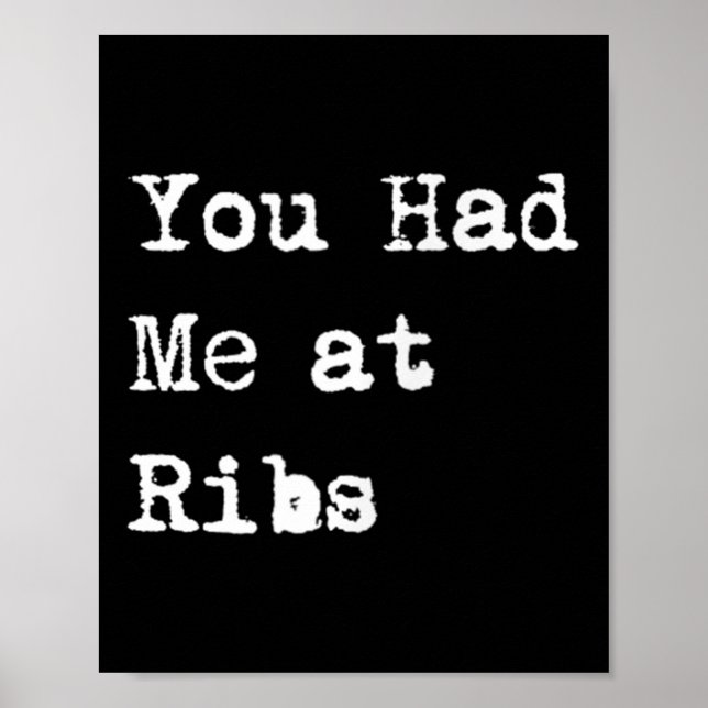 Du Fick Mig Med Revben Roligt Bbq Rev Grill  Poster (Framsidan)