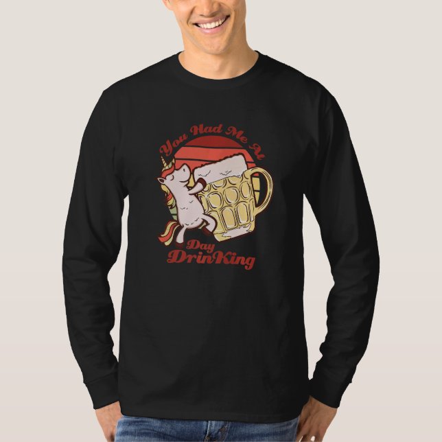 Du Fick Mig På Dag Dricka Enhörning Öl Vänner   T Shirt (Framsida)