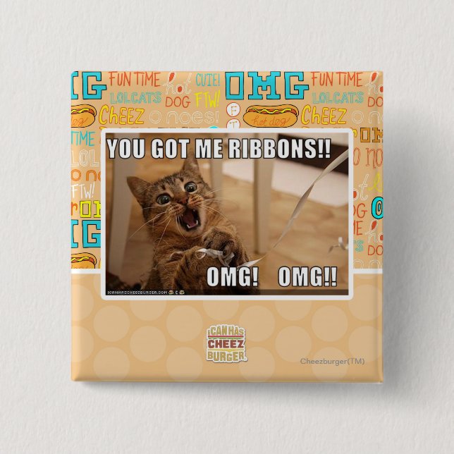 Du fick mig rosett band!! knapp (Framsida)