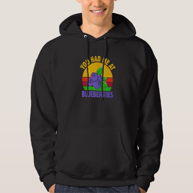 Du Fick Mig Vid Blåbärsfrukt  Blåbär Hoodie (Framsida)