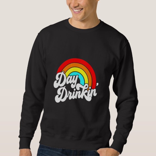 Du Fick Mig Vid Dags Drickande Retro Strand Sommar Lång Ärmad Tröja (Framsida)