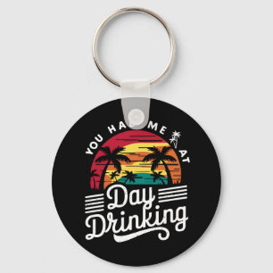 Du Fick Mig Vid Dagsdrinkning Rolig Retro Strand  Nyckelring