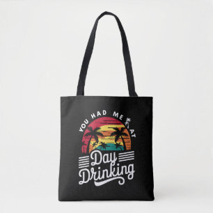 Du Fick Mig Vid Dagsdrinkning Rolig Retro Strand Tygkasse