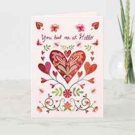 Du Fick Mig Vid Hej - Romantisk Kärlek Alla Hjärta Kort