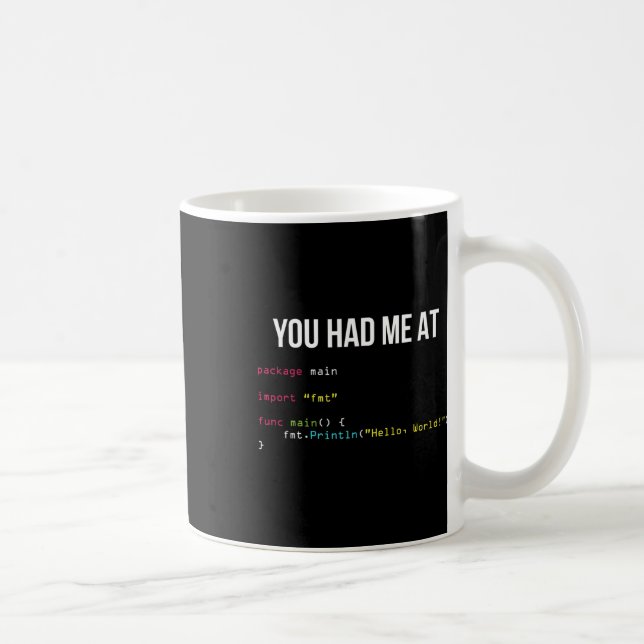 Du Fick Mig Vid Hej Världen Kodning Cool Gaming Ch Kaffemugg (Höger)