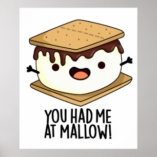Du Fick Mig Vid Mallow Rolig Smore Pannkaka Skämt Poster