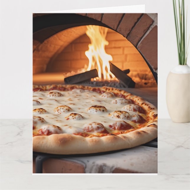 DU FICK MIG VID PIZZA ROMANTISK GRATTISKORT KORT (Framsida)