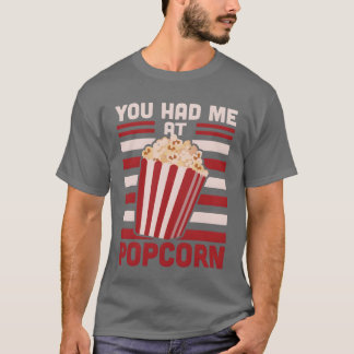 Du Fick Mig Vid Popcorn retro T Shirt