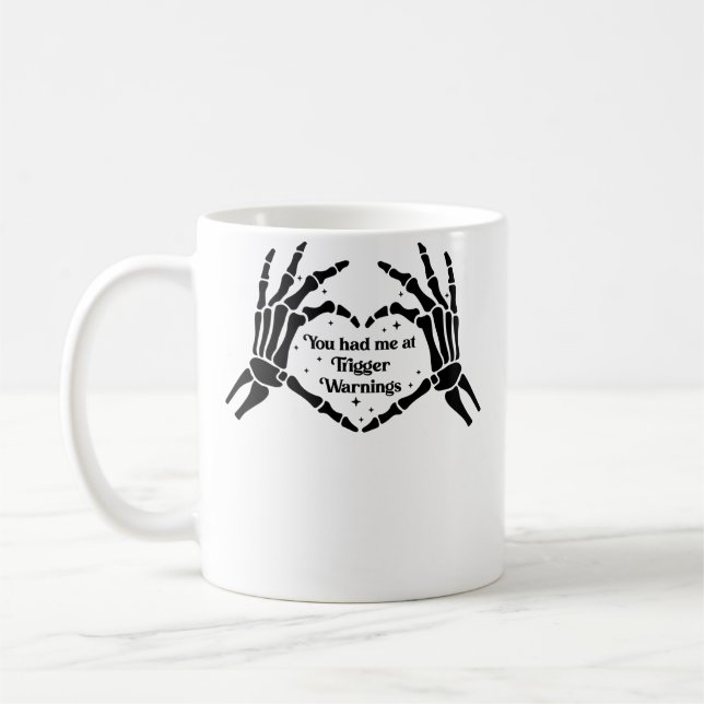 Du Fick Mig Vid Utgivningsvarningar Boklig Varning Kaffemugg (Vänster)