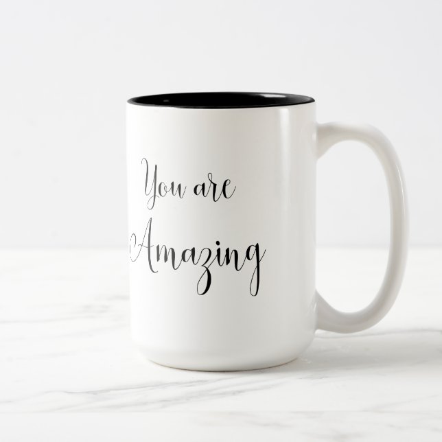 Du förbluffar, det inspirera meddelandet Två-Tonad mugg (Höger)