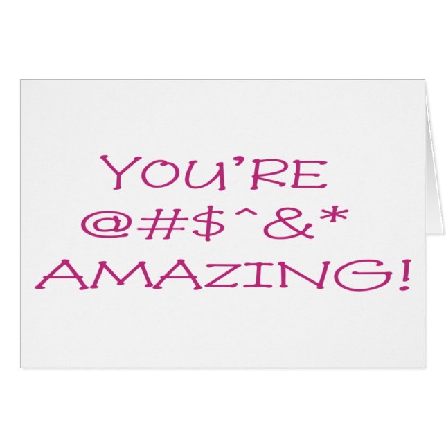 Du förbluffar hälsningskort (Framsidan Horizontal)