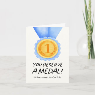 Du Förtjänar en Medalj Mamma Kort