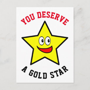 Du förtjänar en uppskattning av Guld Star Vykort
