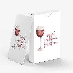 Du förtjänar ett glas Vin-citat Casinokort