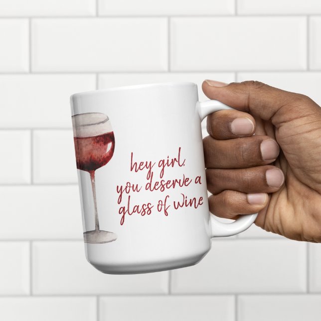 Du förtjänar ett glas Vin-citat Två-Tonad Mugg (Skapare uppladdad)