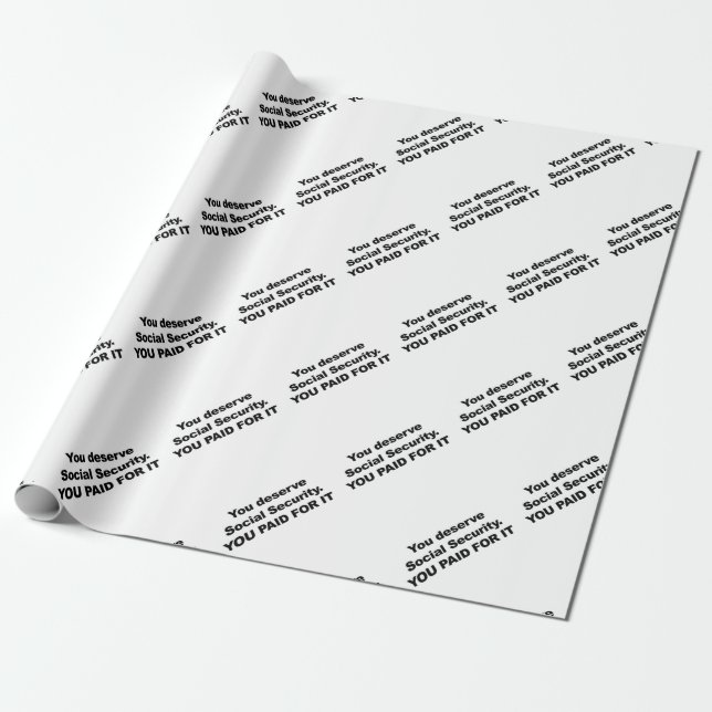 Du förtjänar Social säkerhet Presentpapper (Utrullad)