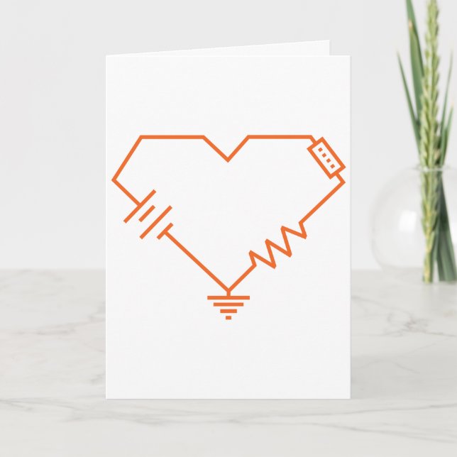 Du fritar mina kretsar - Nerdy Ingenjör Valentine  Helgkort (Framsida)