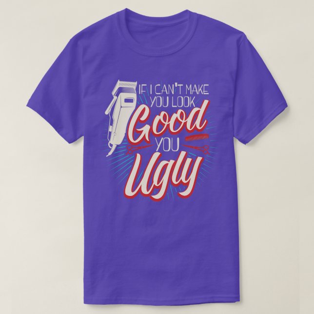 Du fuktig Barber Barbershop BarNumrering Haircut T Shirt (Design framsida)