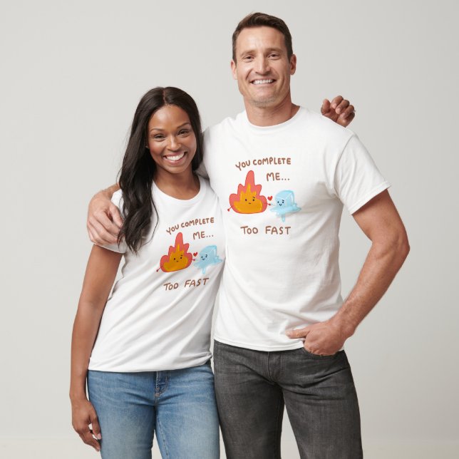 Du fullkomnar mig för fort - eld och is t shirt (Unisex)