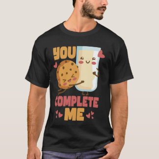 Du Fullkomnar Mig Kaka och Mjölk Choklad Chip T Shirt