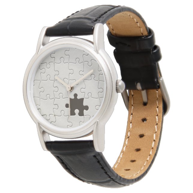 Du Fullkomnar Mig Romantisk Svart-vit Pusselbild Armbandsur (Vinklad)