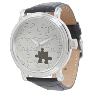 Du Fullkomnar Mig Romantisk Svart-vit Pusselbild Armbandsur